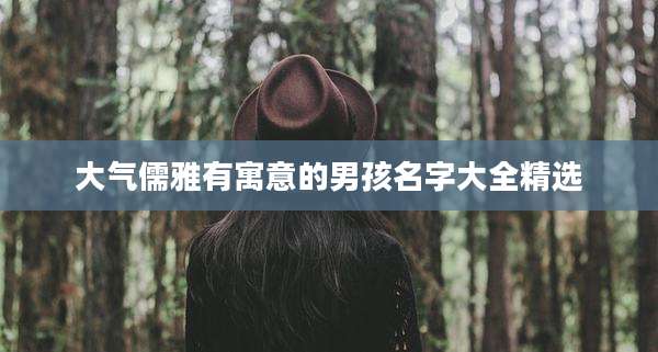 大气儒雅有寓意的男孩名字大全精选