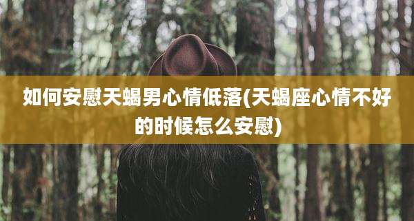 如何安慰天蝎男心情低落(天蝎座心情不好的时候怎么安慰)