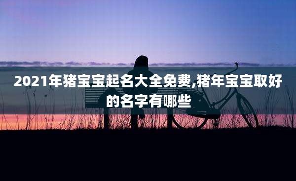 2021年猪宝宝起名大全免费,猪年宝宝取好的名字有哪些