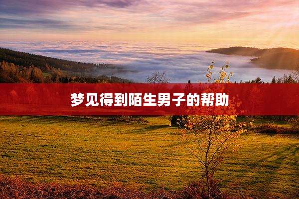 梦见得到陌生男子的帮助