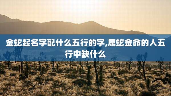 金蛇起名字配什么五行的字,属蛇金命的人五行中缺什么