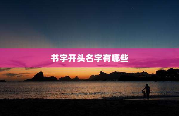 书字开头名字有哪些