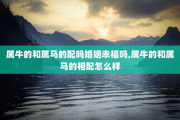 属牛的和属马的配吗婚姻幸福吗,属牛的和属马的相配怎么样