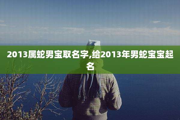 2013属蛇男宝取名字,给2013年男蛇宝宝起名