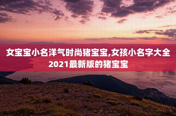 女宝宝小名洋气时尚猪宝宝,女孩小名字大全2021最新版的猪宝宝
