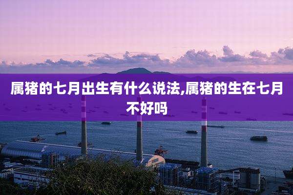 属猪的七月出生有什么说法,属猪的生在七月不好吗