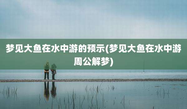 梦见大鱼在水中游的预示(梦见大鱼在水中游周公解梦)