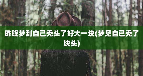 昨晚梦到自己秃头了好大一块(梦见自已秃了块头)