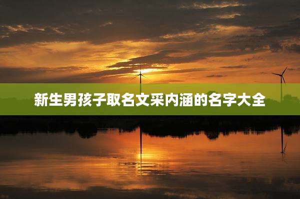 新生男孩子取名文采内涵的名字大全