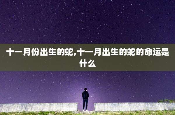 十一月份出生的蛇,十一月出生的蛇的命运是什么