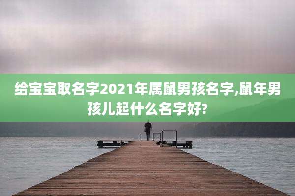 给宝宝取名字2021年属鼠男孩名字,鼠年男孩儿起什么名字好?