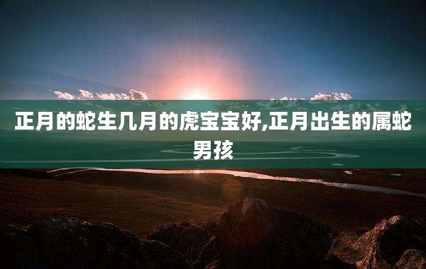 正月的蛇生几月的虎宝宝好,正月出生的属蛇男孩