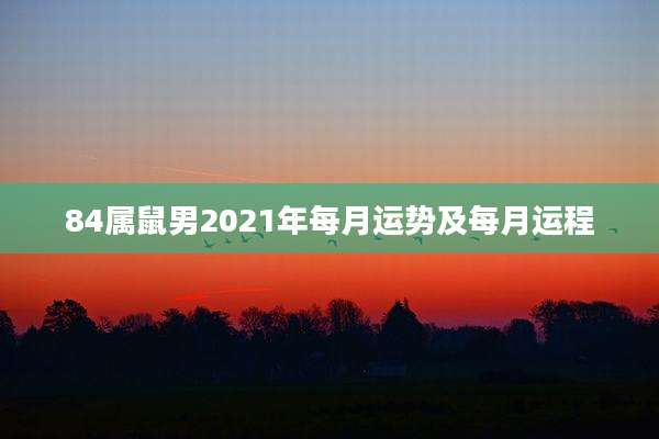 84属鼠男2021年每月运势及每月运程