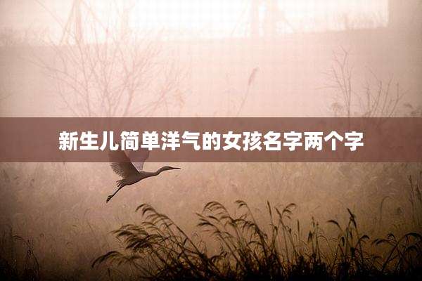 新生儿简单洋气的女孩名字两个字