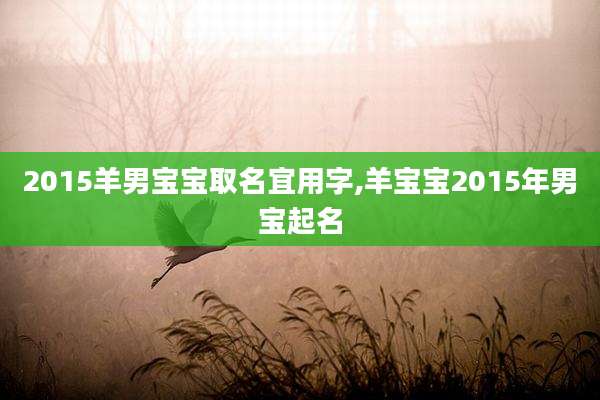 2015羊男宝宝取名宜用字,羊宝宝2015年男宝起名