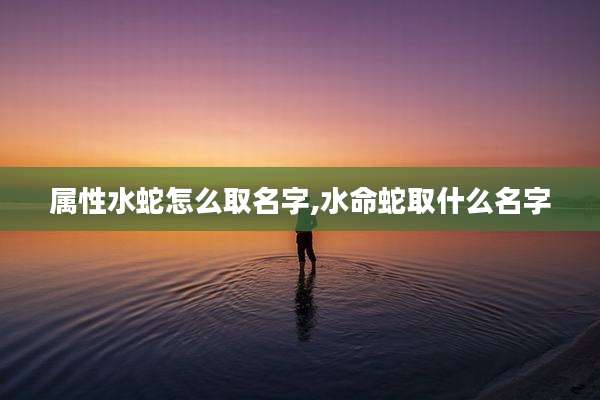属性水蛇怎么取名字,水命蛇取什么名字