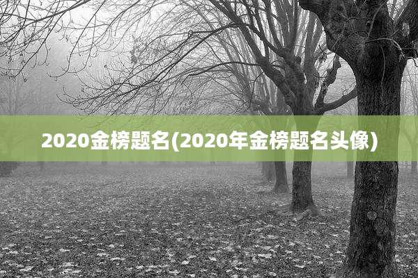 2020金榜题名(2020年金榜题名头像)