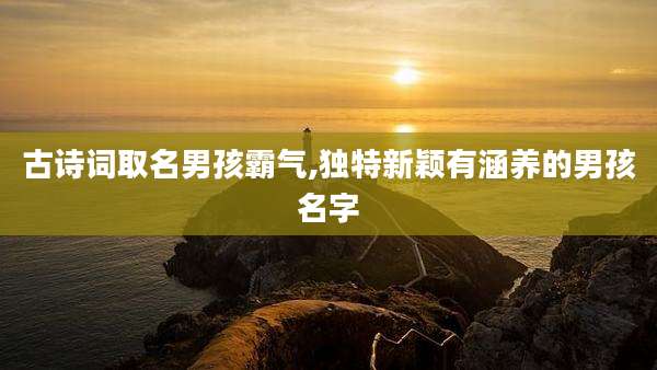 古诗词取名男孩霸气,独特新颖有涵养的男孩名字