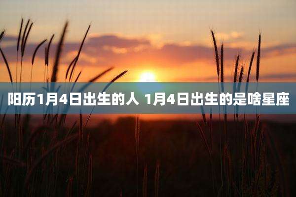 阳历1月4日出生的人 1月4日出生的是啥星座