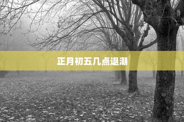 正月初五几点退潮