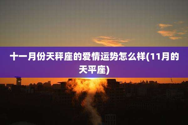 十一月份天秤座的爱情运势怎么样(11月的天平座)