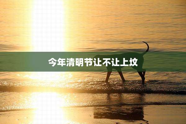 今年清明节让不让上坟