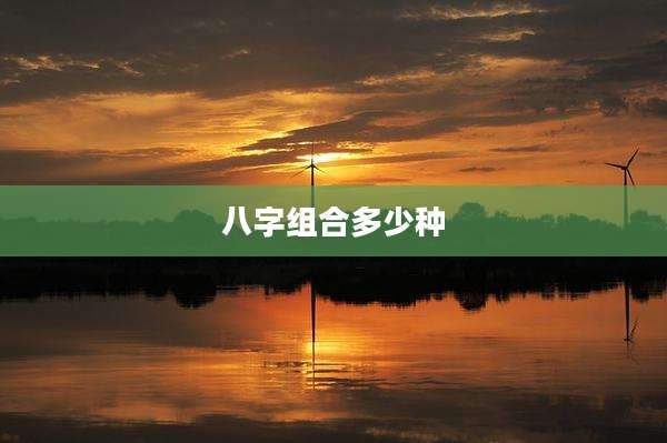 八字组合多少种