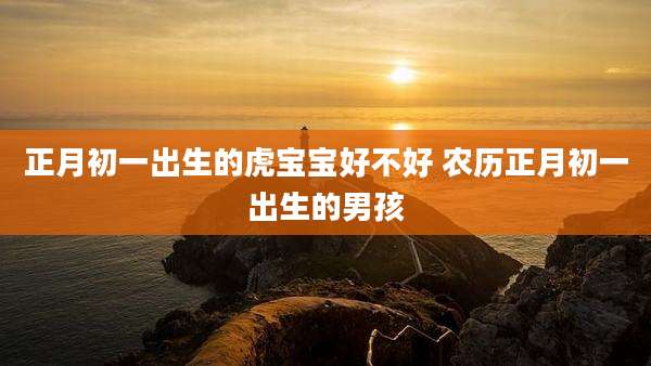 正月初一出生的虎宝宝好不好 农历正月初一出生的男孩