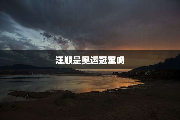 汪顺是奥运冠军吗