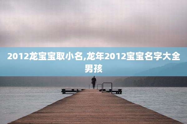 2012龙宝宝取小名,龙年2012宝宝名字大全男孩