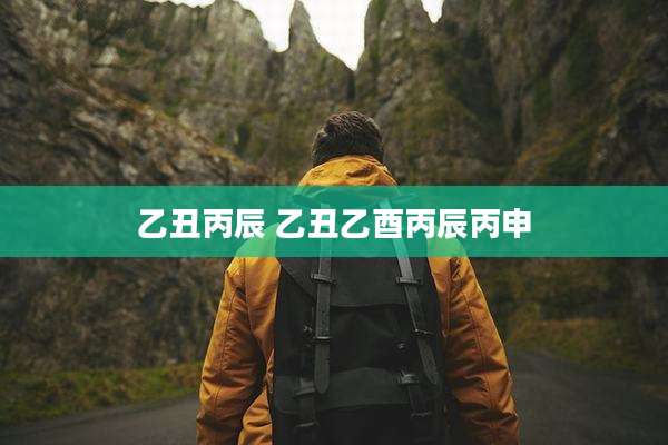 乙丑丙辰 乙丑乙酉丙辰丙申