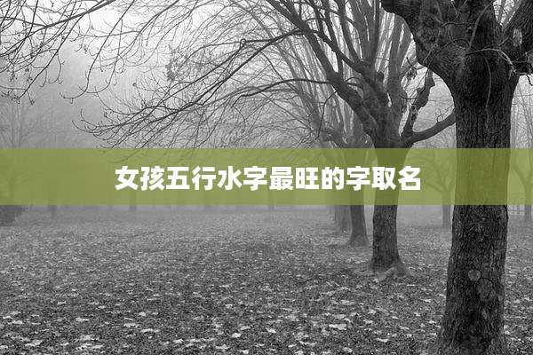 女孩五行水字最旺的字取名