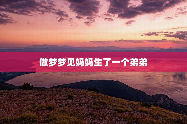 做梦梦见妈妈生了一个弟弟
