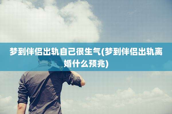梦到伴侣出轨自己很生气(梦到伴侣出轨离婚什么预兆)