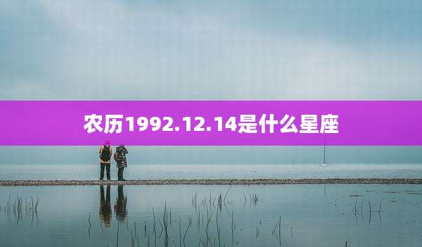 农历1992.12.14是什么星座