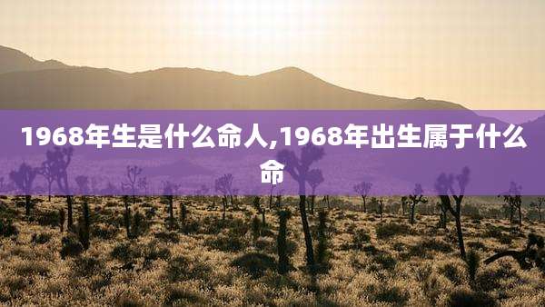1968年生是什么命人,1968年出生属于什么命