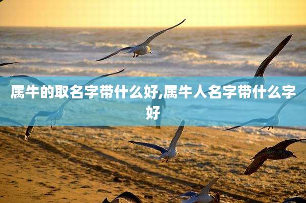属牛的取名字带什么好,属牛人名字带什么字好