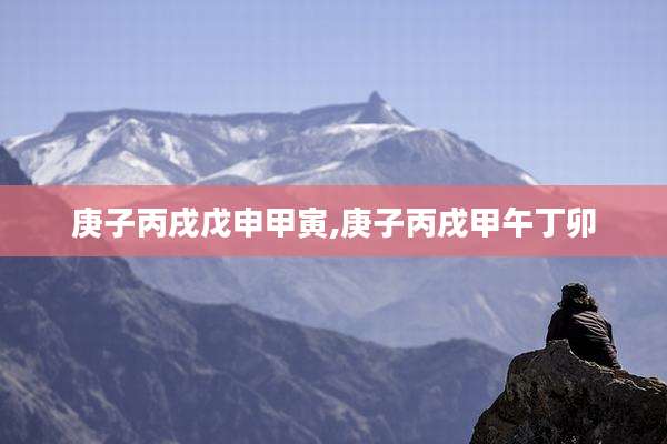 庚子丙戌戊申甲寅,庚子丙戌甲午丁卯