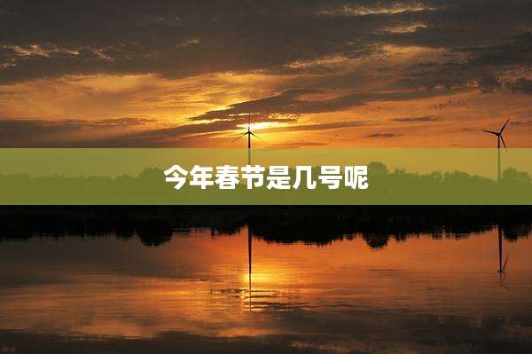 今年春节是几号呢
