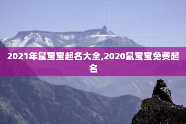 2021年鼠宝宝起名大全,2020鼠宝宝免费起名