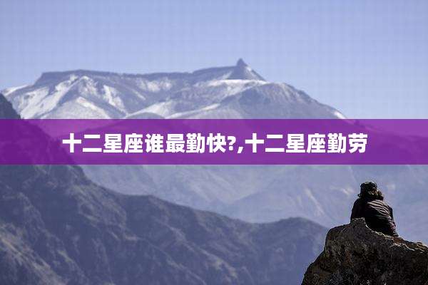 十二星座谁最勤快?,十二星座勤劳