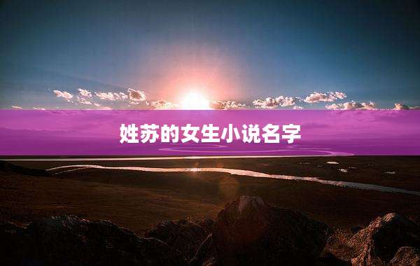姓苏的女生小说名字