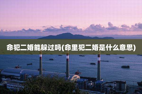 命犯二婚能躲过吗(命里犯二婚是什么意思)