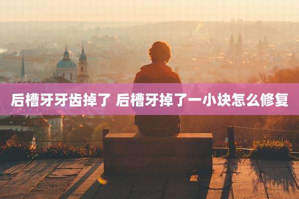 后槽牙牙齿掉了 后槽牙掉了一小块怎么修复