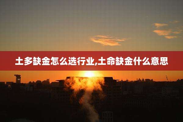 土多缺金怎么选行业,土命缺金什么意思