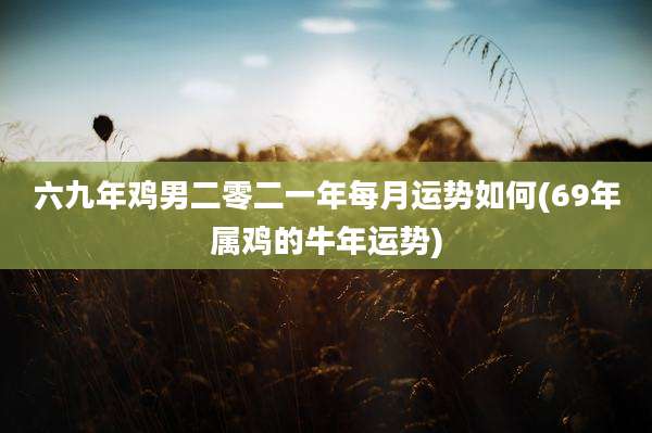六九年鸡男二零二一年每月运势如何(69年属鸡的牛年运势)