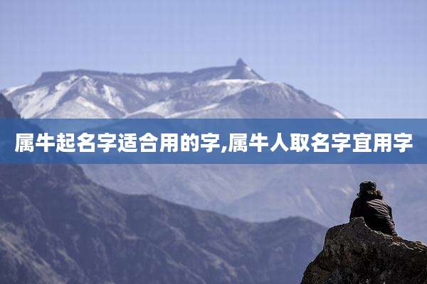 属牛起名字适合用的字,属牛人取名字宜用字