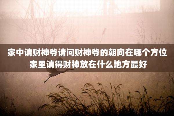家中请财神爷请问财神爷的朝向在哪个方位 家里请得财神放在什么地方最好