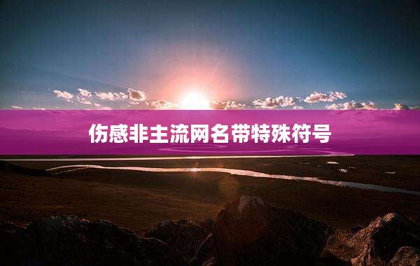 伤感非主流网名带特殊符号