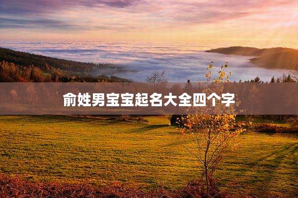 俞姓男宝宝起名大全四个字